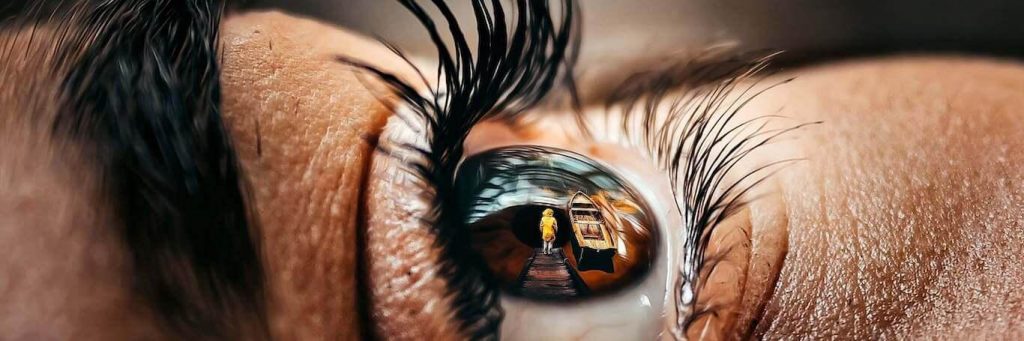 opened eye eyebrow eyelash