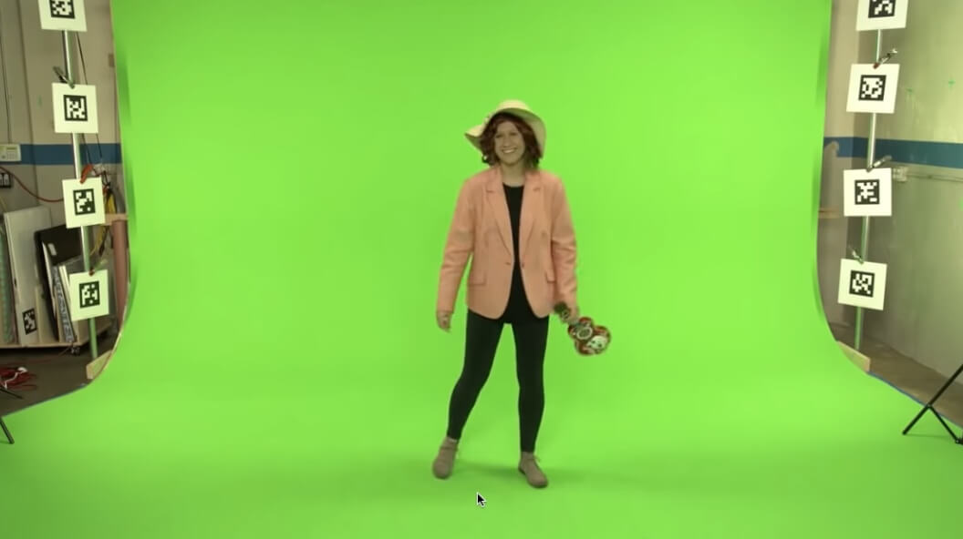 One of many sessions at Arraiy which produces foreground data for machine learning models to analyze and eventually extract, without the need for green screens.