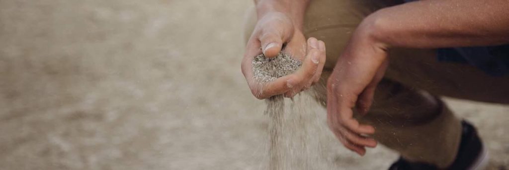 hand holding sand