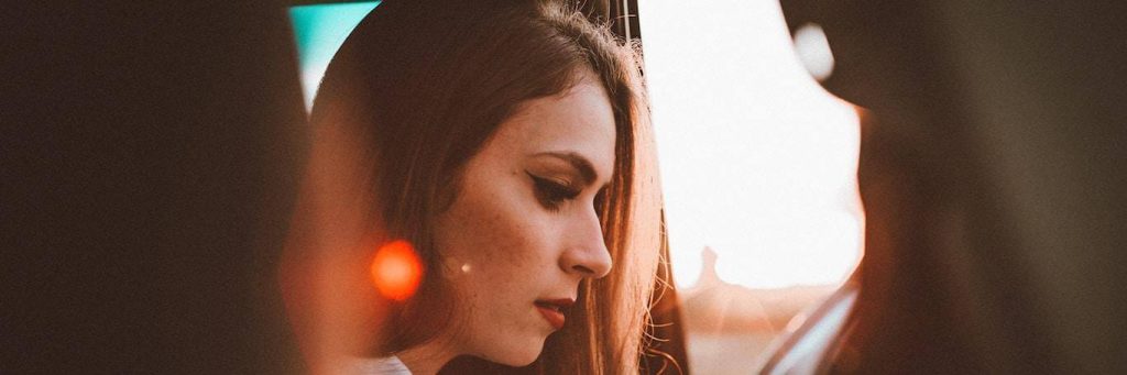 woman shows concentration