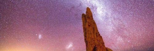 Stars shining through darkness symbolic of inner strength